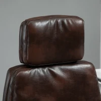 Vinsetto High-Back 6-Point Vibration Massaging Office Chair with 5 Modes, Headrest, Padded Seat, Wheels, Retractable Footrest, Brown(m-12)