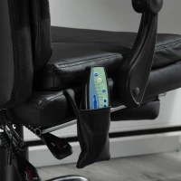 Vinsetto High-Back 6-Point Vibration Massaging Office Chair with 5 Modes, Headrest, Padded Seat, Wheels, Retractable Footrest, Black(m-12)