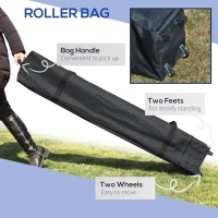 Outsunny 10' x 10' Pop Up Canopy Tent, Tents for Parties with Netting and Wheeled Carry Bag, Height Adjustable Instant Sun Shelter, for Outdoor, Garden, Patio, Blue(m-6)