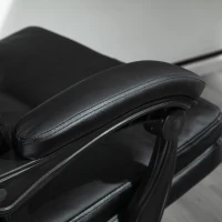 Vinsetto High-Back 6-Point Vibration Massaging Office Chair with 5 Modes, Headrest, Padded Seat, Wheels, Retractable Footrest, Black(m-13)