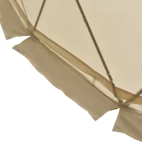 Outsunny Garden Dome Igloo Tent Half Ball Shape Outdoor Greenhouse w/ Air Conditioner Hole, Half Transparent PVC and Half Polyester Fabric Cover(m-11)