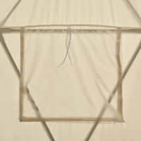 Outsunny Garden Dome Igloo Tent Half Ball Shape Outdoor Greenhouse w/ Air Conditioner Hole, Half Transparent PVC and Half Polyester Fabric Cover(m-10)