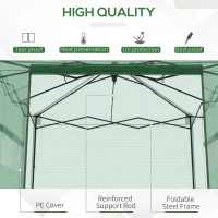 Outsunny 10' x 10' Portable Walk-in Greenhouse, Folding Pop-up, Outdoor Canopy Green House, Roll-Up Zipper Door & 2 Ventilating Side Windows for Growing Flowers, Herbs, Vegetables, Saplings(m-4)