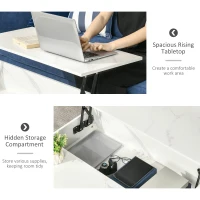 HOMCOM Lift Top Coffee Table with Hidden Storage Compartment Lift Tabletop Center Table for Living Room, White(m-5)