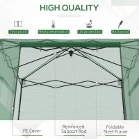 Outsunny 10' x 8' Portable Walk-in Greenhouse, Folding Pop-up, Outdoor Canopy Hot House, Roll-Up Zipper Door & 2 Ventilating Side Windows for Growing Flowers, Herbs, Vegetables, Saplings, Succulents(m-7)