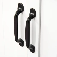 HOMCOM Kitchen Hutch, 70" Pantry Cabinet with Glass Framed Door, Storage Cabinet with Adjustable Shelves and Microwave Space for Dining Room, White(m-9)