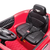 Aosom Electric Ride On Car with Parent Control, 12V 7AH Battery Powered Car with LED Lights, MP3, Horn, Music, 2 Motors, for 37-72 Months, Red(m-9)