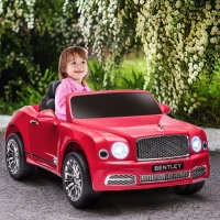Aosom Electric Ride On Car with Parent Control, 12V 7AH Battery Powered Car with LED Lights, MP3, Horn, Music, 2 Motors, for 37-72 Months, Red(m-1)