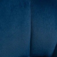 HOMCOM Modern Accent Chairs with Cushioned Seat, Upholstered Velvet Armchair for Bedroom, Living Room Chair with Arms and Wood Legs, Blue(m-10)