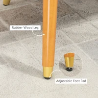 HOMCOM Modern Accent Chairs with Cushioned Seat, Upholstered Velvet Armchair for Bedroom, Living Room Chair with Arms and Wood Legs, Blue(m-6)