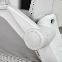 Vinsetto Mesh Office Chair Mid Back Task Desk Chair with Lumbar Back Support, Flip-Up Arm, Adjustable Height, Grey(m-12)