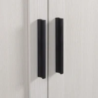 HOMCOM 64" 4-Door Modern Kitchen Pantry Cabinet with 3 Adjustable Shelves White(m-14)