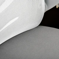 Vinsetto Mesh Office Chair Mid Back Task Desk Chair with Lumbar Back Support, Flip-Up Arm, Adjustable Height, Grey(m-13)