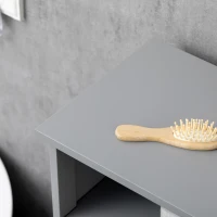 kleankin Bathroom Cabinet Organizer, Freestanding Small Storage Cabinet with Drawer and Adjustable Shelf for Living Room, or Entryway, Grey(m-8)