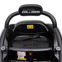Aosom 12V Kids Bumper Car Twins Motor with Parent Remote Control, Safety Belt, Lights, 360° Rotation, Black(m-9)