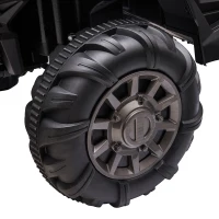 Aosom 12V Kids Ride On Truck, 10Ah Electric Car Off-Road UTV with Bluetooth, Remote Control, Suspensions, USB, MP3, Lights, 3 Speeds & 4 Motors, Green(m-15)