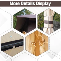 Outsunny 10' x 10' Soft Top Gazebo Canopy Tent w/ Double Roof, Eaves Design and Mesh Netting Sidewall Outdoor Patio Large Garden(m-6)