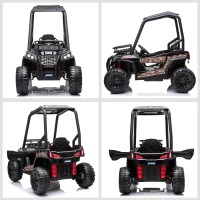 Aosom 12V Dual Motor Kids Electric Ride-on UTV Toy with MP3/USB Music Connection, Suspension & Remote Control - Camo(m-8)