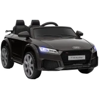 Aosom 6V Kids Electric Ride On Car, Licensed Audi TT RS with Suspension System and Remote Control, Horn, 5 Songs, Lights, MP3 Player - Black(m-1)