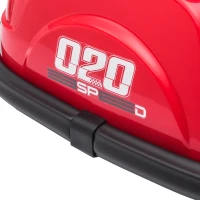 Aosom 12V Kids Bumper Car Twins Motor with Parent Remote Control, Safety Belt, Lights, 360° Rotation, Red(m-10)