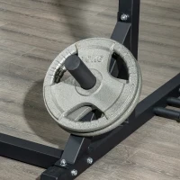 Soozier Multifunction Power Rack, Adjustable Squat Rack Stand with Pull Up Bar and Weight Plate Rack, Barbell Rack for Home Gym Weight Lifting(m-8)