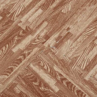 HomCom 96 Sq Ft Dark Wood Grain Look EVA Foam Exercise Floor Mats with Easy Connect Design & Soft Feel/Material(m-9)