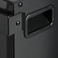 HOMCOM 50" 1500W Recessed and Wall Mounted Electric Fireplace Inserts with Remote, Adjustable Flame Color and Brightness, Cryolite-Effect Rocks, Black(m-10)