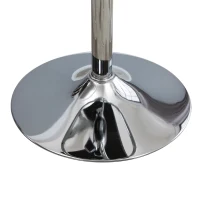 HOMCOM Square Pub Table Counter Bar Table with Faux Leather Tabletop and Adjustable Footrest for Living Room, Kitchen(m-8)