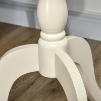 HOMCOM Retro Coffee Table, Pedestal Side Table with Drawer, Round Tabletop for Living Room, Bedroom, White(m-8)