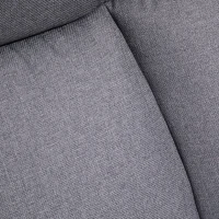Vinsetto Big and Tall Executive Office Chair, Ergonomic Heavy-Duty High Back Computer Desk Chair 484lbs with Wide Seat,  Linen Fabric, Adjustable Height, Swivel Wheels, Light Gray(m-12)