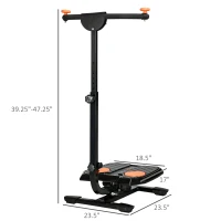 Soozier Foldable Ab Twister Board for Waist Trimming with LCD Display, Ab Workout Equipment for Women and Men, Orange(m-3)