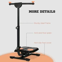 Soozier Foldable Ab Twister Board for Waist Trimming with LCD Display, Ab Workout Equipment for Women and Men, Orange(m-8)