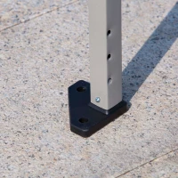 Outsunny 12'x12' Heavy Duty Pop Up Canopy with Center Lift Hook Design, Mesh Sidewall Netting, 3-Level Adjustable Height, Grey(m-14)