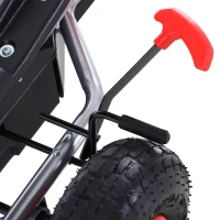 Aosom Pedal Go Kart Children Ride on Car  Racing Style with Adjustable Seat, Rubber Wheels, Handbrake, Clutch(m-9)