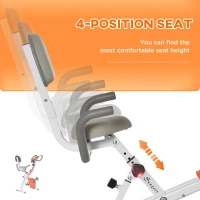 Soozier Exercise Bike Folding Upright Recumbent Stationary Cycling w/ Resistance Band(m-5)