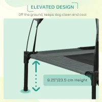 PawHut 48" x 36" Elevated Portable Dog Cot Cooling Pet Bed with UV Protection Canopy Shade(m-6)