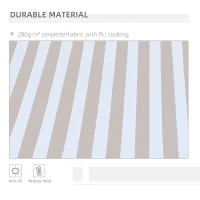 Outsunny 10' x 8' Retractable Sun Shade Patio/Window Awning - Polyester Fabric - Beige(m-4)