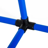 PawHut 4 Piece Dog Agility Starter Kit with Adjustable Height Jump Bars, Included Carry Bag & Displacing Top Bar - Blue(m-8)