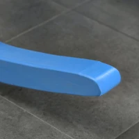 Outsunny Rustic Wood Adirondack Rocking Patio Chair w/ Slatted Design, Wheel Armrests, Blue(m-9)