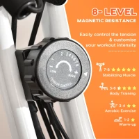 Soozier Exercise Bike Folding Upright Recumbent Stationary Cycling w/ Resistance Band(m-6)