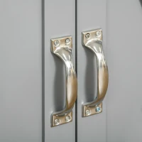 HOMCOM Foldable Kitchen Island with Storage Drawer, Farmhouse Style Rolling Utility Cart, Coffee Bar Cabinet on Wheels with Drop-Leaf Wood Top, Grey(m-9)