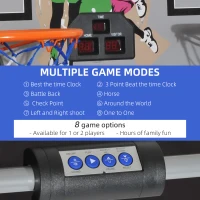 HOMCOM Double Shots Arcade Basketball System Foldable Two Player Basketball(m-4)