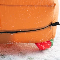 HOMCOM 9' Christmas Inflatables Outdoor Decorations Gingerbread House Archway, "Happy Holidays", Santa & Gingerbread Man, Blow-Up Yard Christmas Decor LED Light Display(m-13)