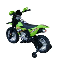 Aosom Ride-On Childrens Motorcycle w/ Real Driving Sounds & Fun Built-In Music Green(m-12)