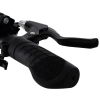 Soozier Kick Scooter Folding Adjustable Ride On Toy w/ Dual Braking System, Rear Shock Absorption and 8" Big Wheels For 14+ Teens Adult, Red(m-9)