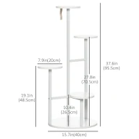 Outsunny 5 Tiered Tall Plant Stand, Corner Plant Shelf, Multiple Flower Pot Display Rack Storage Organizer w/ Anti-tip Strap for Living Room Porch Balcony  Indoor Outdoor(m-3)