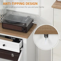 HOMCOM Sideboard Buffet Cabinet, Kitchen Cabinet, Coffee Bar Cabinet with 2 Drawers and Double Door Cupboard for Living Room, Entryway, White(m-7)