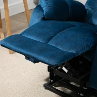 HOMCOM Power Lift Chair, Electric Recliner for the Elderly, Compact Living Room Chair with Side Pocket & Remote Control, Blue(m-13)