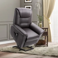 HOMCOM Electric Power Lift Recliner Chair w/ Remote, Brown(m-8)