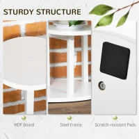 Outsunny 5 Tiered Tall Plant Stand, Corner Plant Shelf, Multiple Flower Pot Display Rack Storage Organizer w/ Anti-tip Strap for Living Room Porch Balcony  Indoor Outdoor(m-5)